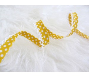 Schrägband mit Häkelborte